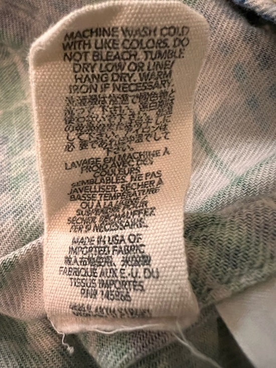 The Great The Heritage Green Plaid Flannel Shirt Womens Sz 2 M Snaps Western - Picture 12 of 12